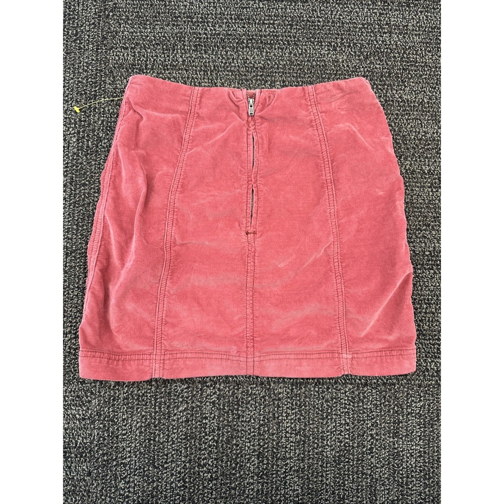 Free People Women's Wine Corduroy Pencil Mini Skirt Size 10